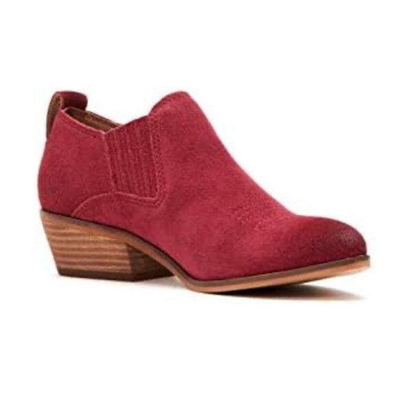 Frye & Co. Rubie Western Style Womens Slip on Raspberry Ankle Booties | Size 8 - Picture 1 of 7